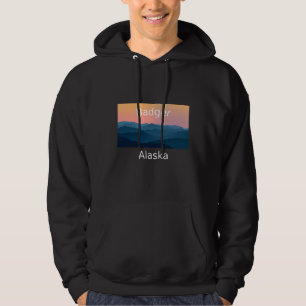 Dachs Alaska Berg Sonnenuntergang Heimatort Hoodie