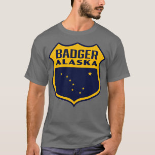 Dachs Alaska Retro-Schild Gelb T-Shirt