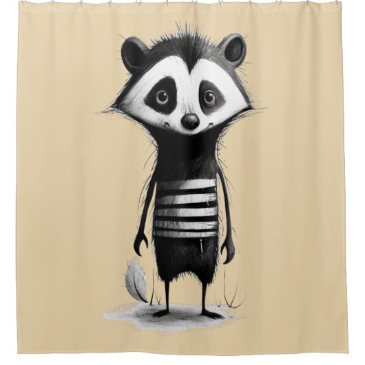 Dachs badger duschvorhang (Vorderseite)