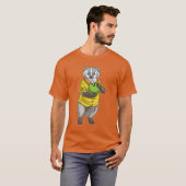 Dachs Bowling Bowlingskugel T-Shirt (Vorne ganz)
