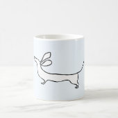 Dachs EinLine-Illustrations-Tasse Kaffeetasse (Mittel)
