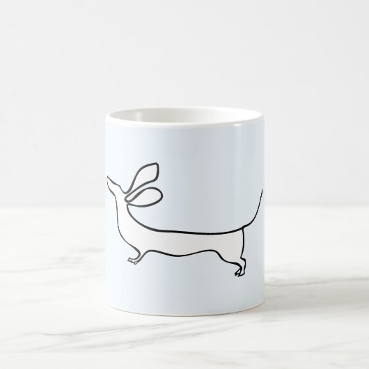 Dachs EinLine-Illustrations-Tasse Kaffeetasse (Mittel)