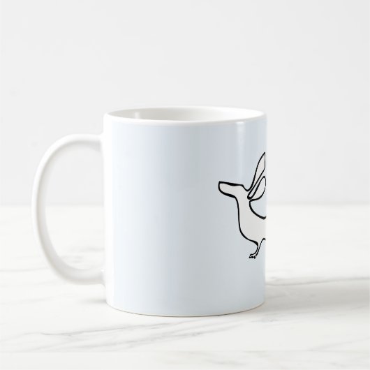 Dachs EinLine-Illustrations-Tasse Kaffeetasse (Links)