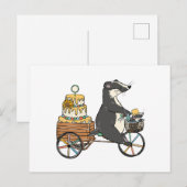 Dachs Feiertagspostkarte (Vorne/Hinten)
