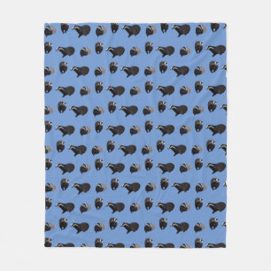 Dachs Frenzy Fleece Decke (Blau)