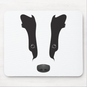 Dachs-Gesicht-Silhouette Mousepad