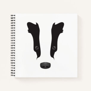 Dachs-Gesichtssilhouette Notizblock
