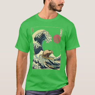 Dachs Kanagawa Japanisches Surfwelle Geschenk Fami T-Shirt
