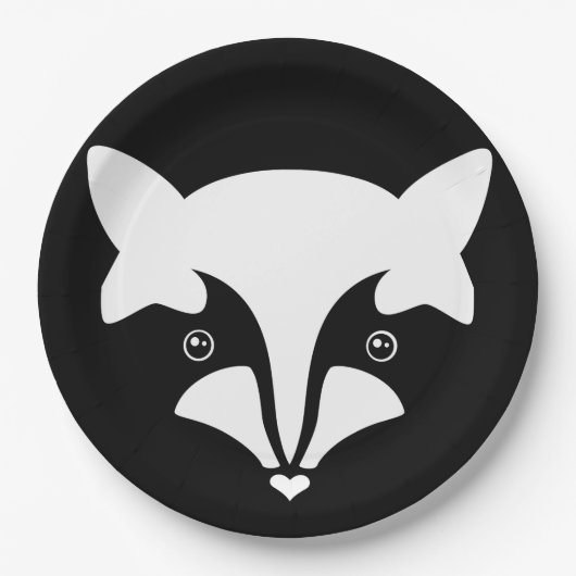 Dachs-Papierplattierer Pappteller (Vorderseite)