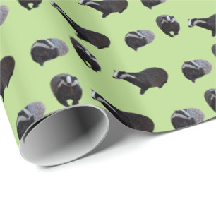Dachs-Raserei-Packpapier (hellgrün) Geschenkpapier