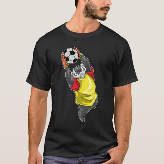 Dachs-Torhüter-Fußball T-Shirt (Vorderseite)
