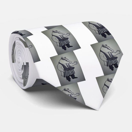 Dachs vom Wind in den Weiden Krawatte (Gerollt)