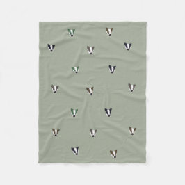 Dachs-Waldgeschöpf Fleecedecke