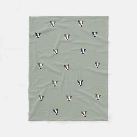 Dachs-Waldgeschöpf Fleecedecke (Vorderseite)