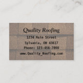 Dachschindeln Visitenkarte (Rückseite)