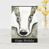 Dachsgeburtstagskarte (a211) karte (Gelbe Blume)