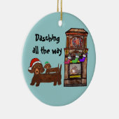 Dachshing vollständig keramik ornament (Rechts)