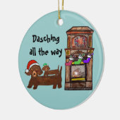 Dachshing vollständig keramik ornament (Links)