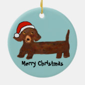 Dachshing vollständig keramik ornament (Hinten)