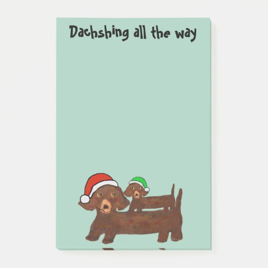 Dachshing vollständig Posten-it® Anmerkungen Post-it Klebezettel (Vorderseite)