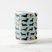 Dachshun Dogs Pattern Mug Kaffeetasse (Mittel)