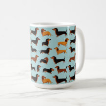 Dachshun Dogs Pattern Mug