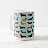 Dachshun Dogs Pattern Mug Kaffeetasse (Vorderseite Links)