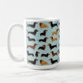 Dachshun Dogs Pattern Mug Kaffeetasse (Links)