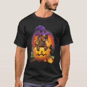 Dachshunch Hexch Pumpkin Halloween Hund Lover T-Shirt (Vorderseite)