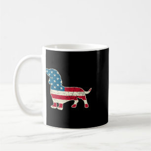 Dachshund 4. Juli Amerikanische Flagge Hunde Liebh Kaffeetasse