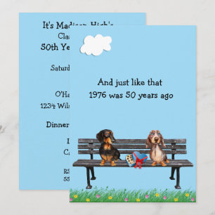 Dachshund 50. Jahrestag Treffen Einladung