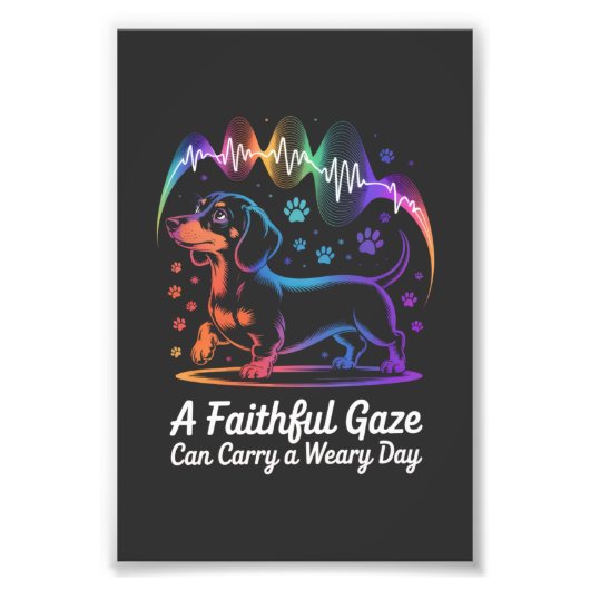 Dachshund A Faithful Gaze Can Carry A Weary Day Fotodruck (Vorne)