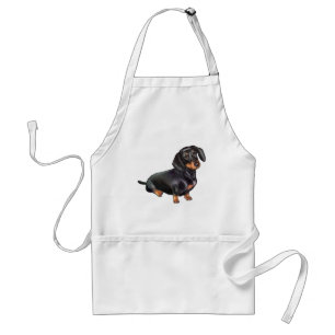 Dachshund (A) - Schwarz und Braun Schürze