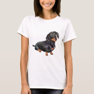 Dachshund (A) - Schwarz und Braun T-Shirt