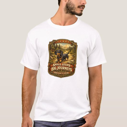 Dachshund-Abenteuer-Wander-Shirt T-Shirt (Vorderseite)