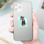 Dachshund Absolvent Aufkleber (Telefon)