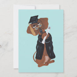 Dachshund-Absolvent Einladung