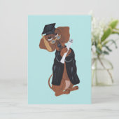 Dachshund-Absolvent Einladung (Stehend Vorderseite)