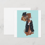 Dachshund-Absolvent Feiertagskarte (Vorne/Hinten)
