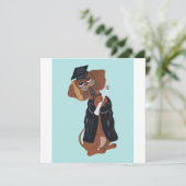 Dachshund-Absolvent Feiertagskarte (Stehend Vorderseite)