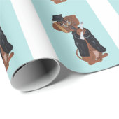 Dachshund Absolvent Geschenkpapier (Rolleneckpunkt)