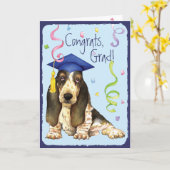 Dachshund-Absolvent Karte (Gelbe Blume)