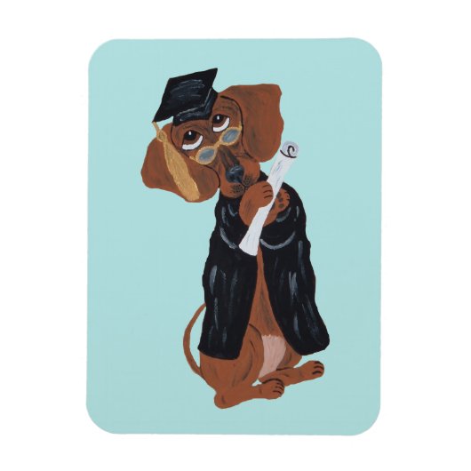 Dachshund Absolvent Magnet (Vertikal)