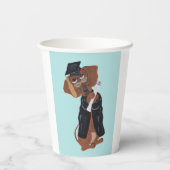 Dachshund Absolvent Pappbecher (Rückseite)