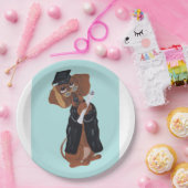 Dachshund-Absolvent Pappteller (Party)