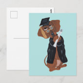 Dachshund Absolvent Postkarte (Vorne/Hinten)