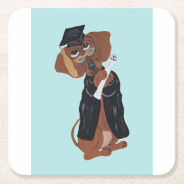 Dachshund Absolvent Rechteckiger Pappuntersetzer