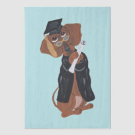 Dachshund-Absolvent Seidenpapier