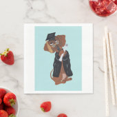 Dachshund Absolvent Serviette (Beispiel)