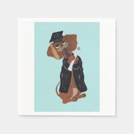 Dachshund-Absolvent Serviette